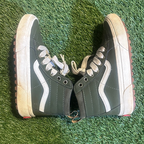 Vans MTE Kids High-Top Sneakers - Dark Green and White 1Y - Picture 5 of 7